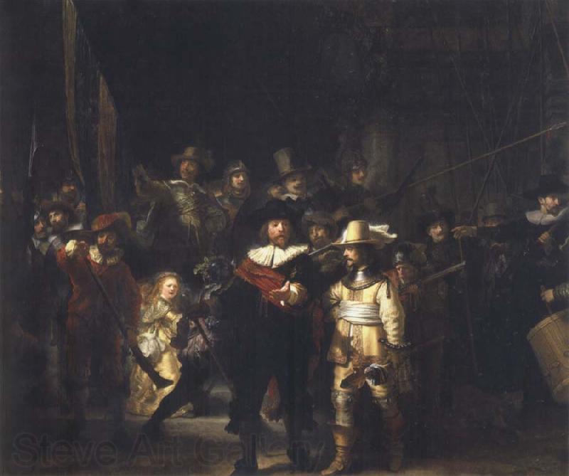 REMBRANDT Harmenszoon van Rijn The Militia Company of Frans Banning Cocq,Known as The Night Watch Germany oil painting art